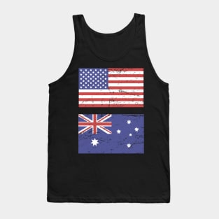 United States Flag & Australia Flag Tank Top